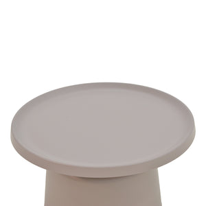 Τραπέζι σαλονιού Ginoze Inart cappuccino μέταλλο Φ70x40εκ