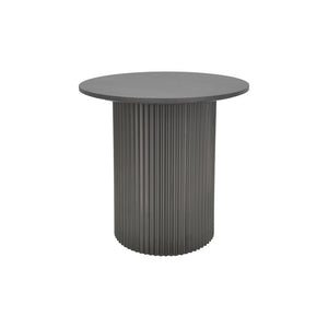 Βοηθητικό τραπέζι Dovel pakoworld mdf-μέταλλο σε μαύρη απόχρωση Φ50x50εκ
