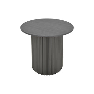 Βοηθητικό τραπέζι Dovel pakoworld mdf-μέταλλο σε μαύρη απόχρωση Φ50x50εκ
