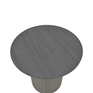 Βοηθητικό τραπέζι Dovel pakoworld mdf-μέταλλο σε μαύρη απόχρωση Φ50x50εκ