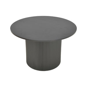 Τραπέζι σαλονιού Dovel pakoworld mdf-μεταλλο σε μαύρη απόχρωση Φ70x45εκ