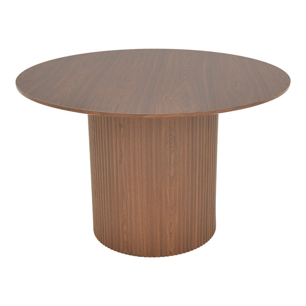 Τραπέζι Karulo pakoworld mdf σε καρυδί απόχρωση Φ120x76εκ