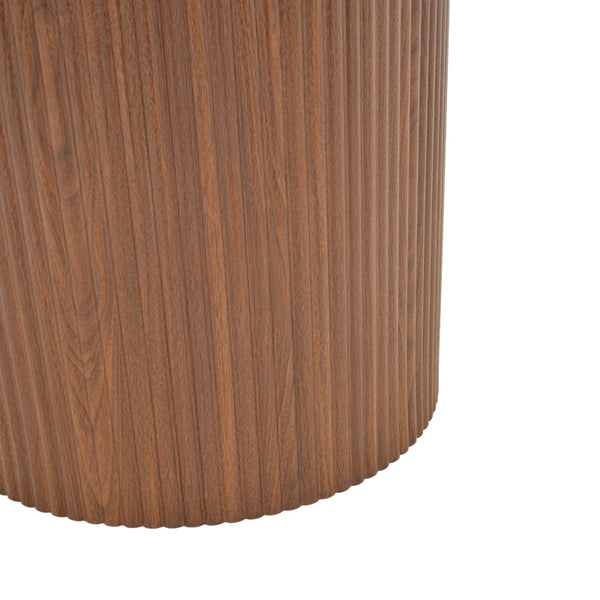Τραπέζι Karulo pakoworld mdf σε καρυδί απόχρωση Φ120x76εκ