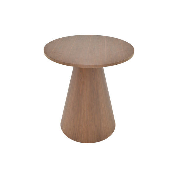 Βοηθητικό τραπέζι Donda pakoworld mdf-μέταλλο καρυδί Φ45x46εκ