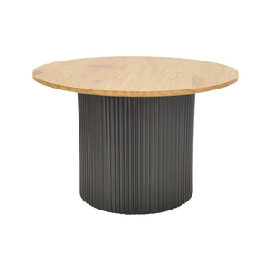 Tραπέζια σαλονιού Dovel pakoworld mdf σετ 2τεμ. sonoma-μαύρο μεταλλο