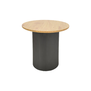 Tραπέζια σαλονιού Dovel pakoworld mdf σετ 2τεμ. sonoma-μαύρο μεταλλο