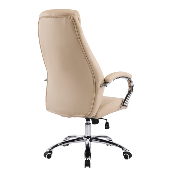 Καρέκλα γραφείου διευθυντή Sonar pakoworld μπεζ pu 61x57x120-128εκ
