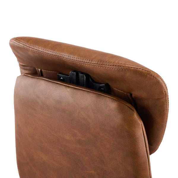 Καρέκλα γραφείου διευθυντή Ferka pakoworld καφέ pu 64x71x120-128εκ