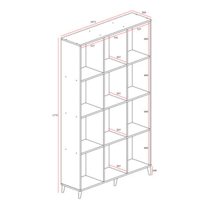 Βιβλιοθήκη FIRENZE pakoworld χρώμα sonoma 107x28