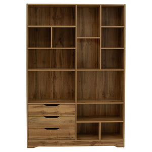 Βιβλιοθήκη Lucinda pakoworld oak 120x29.8x180.5εκ