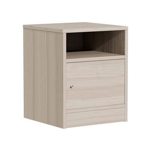 Κομοδίνο Foly pakoworld με ένα ντουλάπι γκρι oak 40x40x50εκ