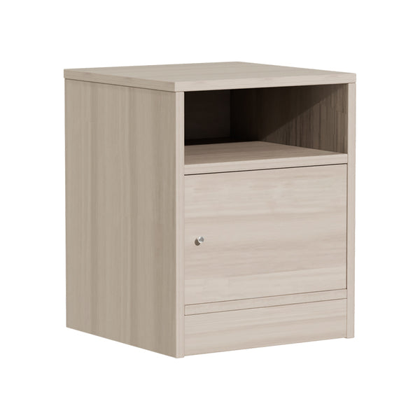 Κομοδίνο Foly pakoworld με ένα ντουλάπι γκρι oak 40x40x50εκ