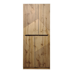 Παπουτσοθήκη-ντουλάπι Kebell pakoworld σε oak απόχρωση 71x41.5x180.4εκ
