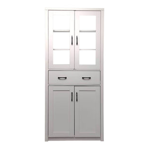 Βιτρίνα-ντουλάπα Nisso pakoworld σε λευκή απόχρωση 80x40x183.5εκ
