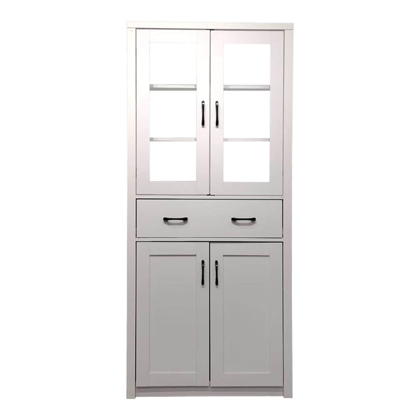 Βιτρίνα-ντουλάπα Nisso pakoworld σε λευκή απόχρωση 80x40x183.5εκ