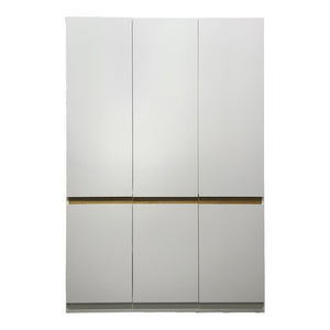 Ντουλάπα τρίφυλλη Merzia pakoworld  sonoma-λευκό 120x46.5x183εκ