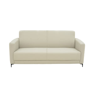 Καναπές τριθέσιος Sidica pakoworld PU σε μπεζ απόχρωση 185x82x81εκ