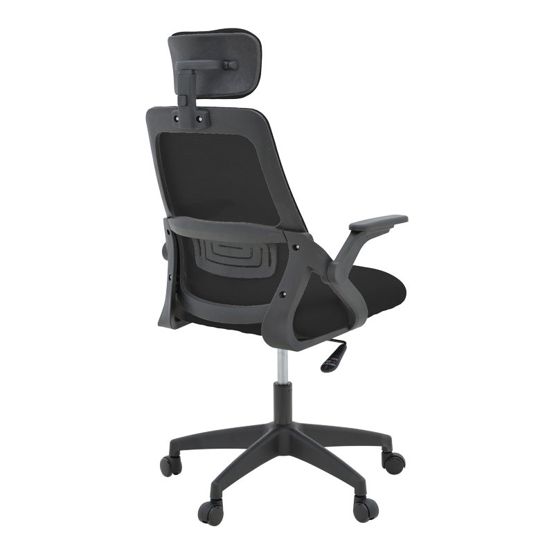 Καρέκλα γραφείου Peja pakoworld mesh ύφασμα μαύρο 58x60x107-117εκ