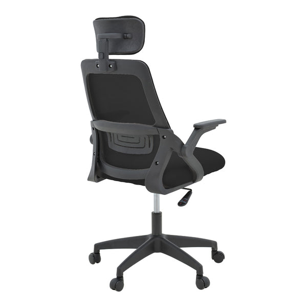 Καρέκλα γραφείου Peja pakoworld mesh ύφασμα μαύρο 58x60x107-117εκ