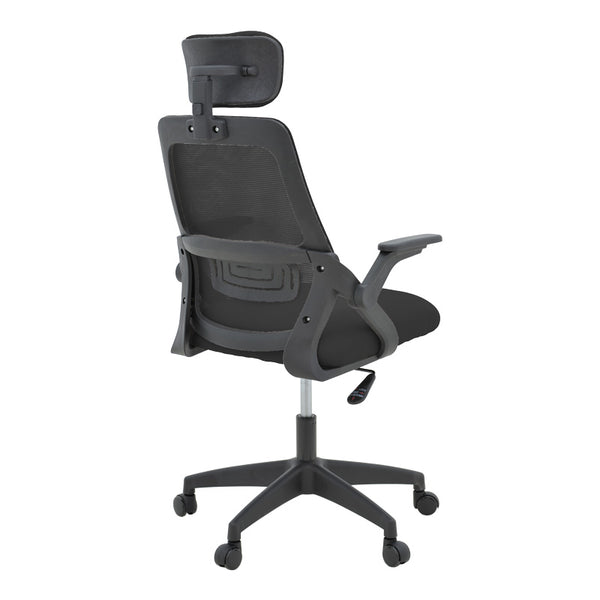 Καρέκλα γραφείου Peja pakoworld mesh ύφασμα μαύρο 58x60x107-117εκ