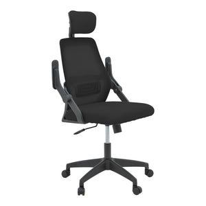 Καρέκλα γραφείου Peja pakoworld mesh ύφασμα μαύρο 58x60x107-117εκ