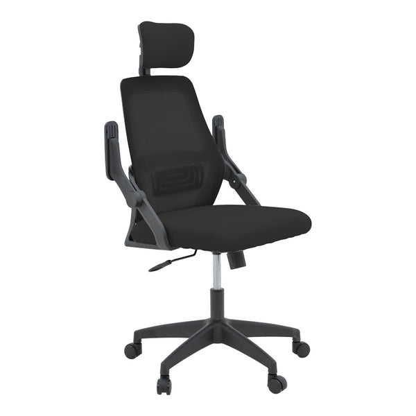 Καρέκλα γραφείου Peja pakoworld mesh ύφασμα μαύρο 58x60x107-117εκ