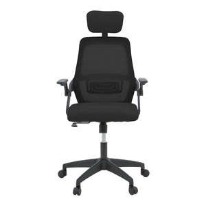 Καρέκλα γραφείου Peja pakoworld mesh ύφασμα μαύρο 58x60x107-117εκ