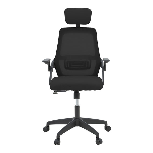 Καρέκλα γραφείου Peja pakoworld mesh ύφασμα μαύρο 58x60x107-117εκ