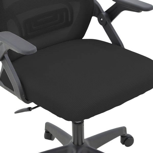 Καρέκλα γραφείου Peja pakoworld mesh ύφασμα μαύρο 58x60x107-117εκ