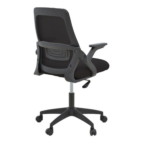 Καρέκλα γραφείου Reji pakoworld mesh ύφασμα μαύρο 58x60x89-99εκ