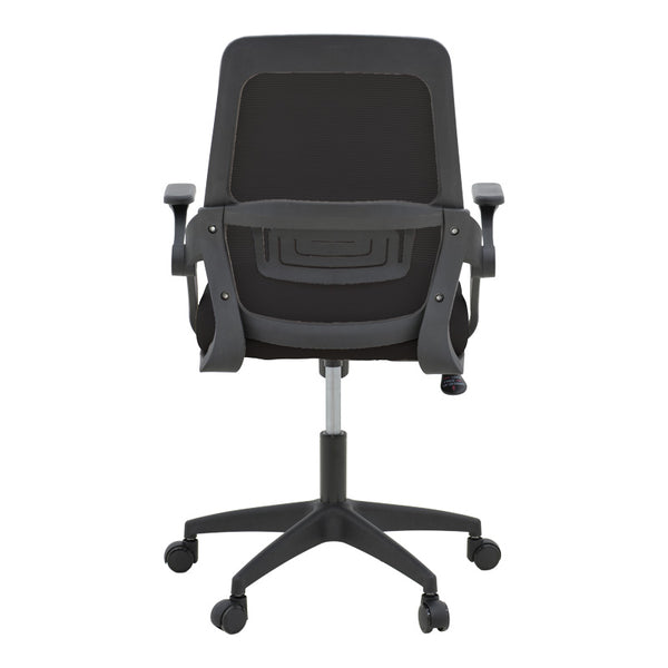Καρέκλα γραφείου Reji pakoworld mesh ύφασμα μαύρο 58x60x89-99εκ