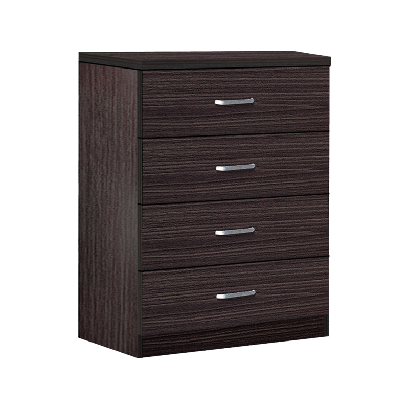 Συρταριέρα Killian pakoworld με 4 συρτάρια wenge 80x40x80εκ