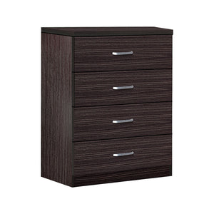 Συρταριέρα Killian pakoworld με 4 συρτάρια wenge 80x40x80εκ