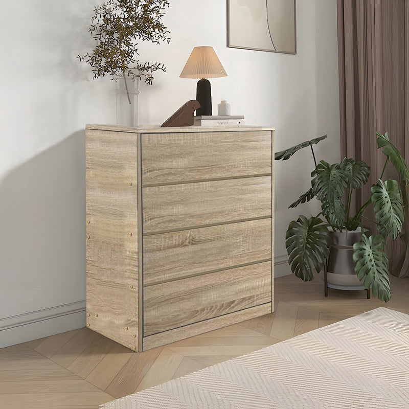 Συρταριέρα Kuanger pakoworld mdf σε φυσική απόχρωση 80x40x80εκ