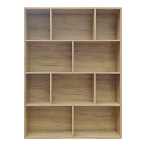 Βιβλιοθήκη Evergin pakoworld mdf σε oak απόχρωση 100x30x135εκ