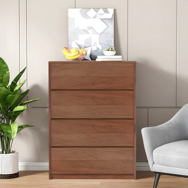 Συρταριέρα Kuanger pakoworld mdf σε καρυδί απόχρωση 80x40x80εκ