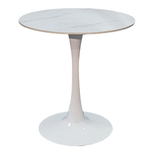 Τραπέζι Balou I pakoworld sintered stone σε λευκό μαρμάρου Φ70x74εκ