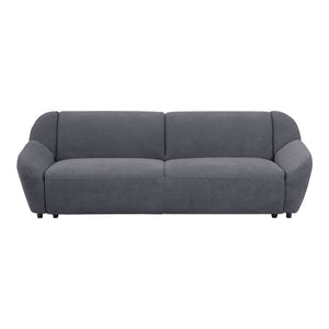 Καναπές τριθέσιος Echono pakoworld ύφασμα ανθρακί 230x88x77εκ