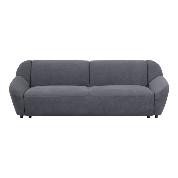 Καναπές τριθέσιος Echono pakoworld ύφασμα ανθρακί 230x88x77εκ