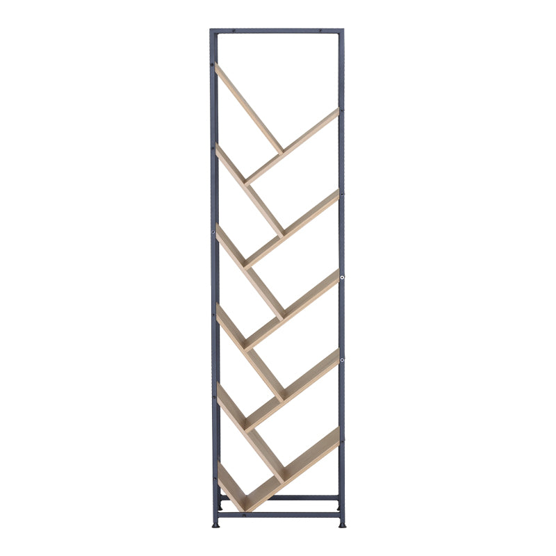 Βιβλιοθήκη Orunta pakoworld oak- μαύρο μέταλλο 40x26.5x150εκ