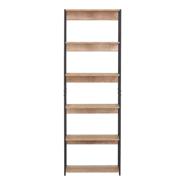 Βιβλιοθήκη Kaliano pakoworld oak-μαύρο μέταλλο 59.5x35x176.5εκ