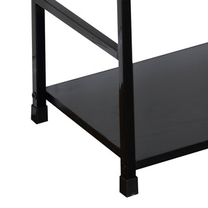 Βιβλιοθήκη Manlo pakoworld μαύρο μέταλλο 58.6x23.5x144εκ