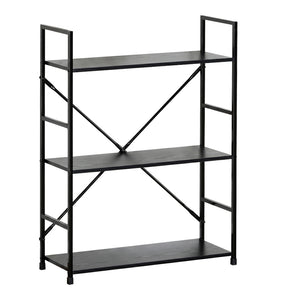 Βιβλιοθήκη-ραφιέρα Manlo pakoworld μαύρο μέταλλο 58.6x23.5x80εκ
