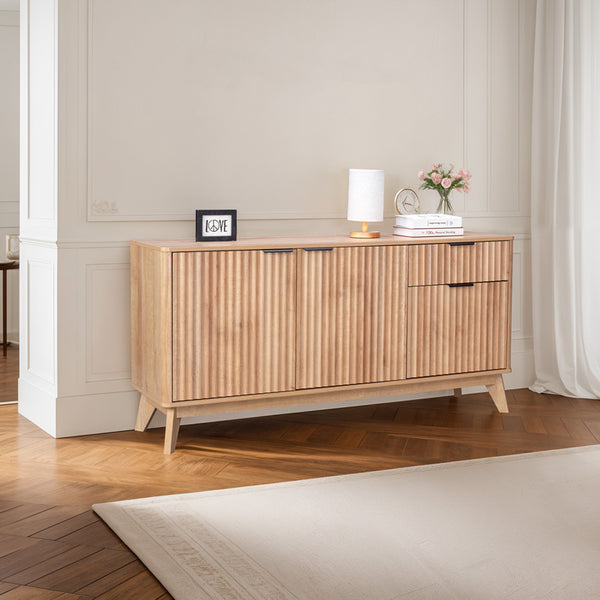 Μπουφές Hamea pakoworld mdf σε φυσική απόχρωση 150x39