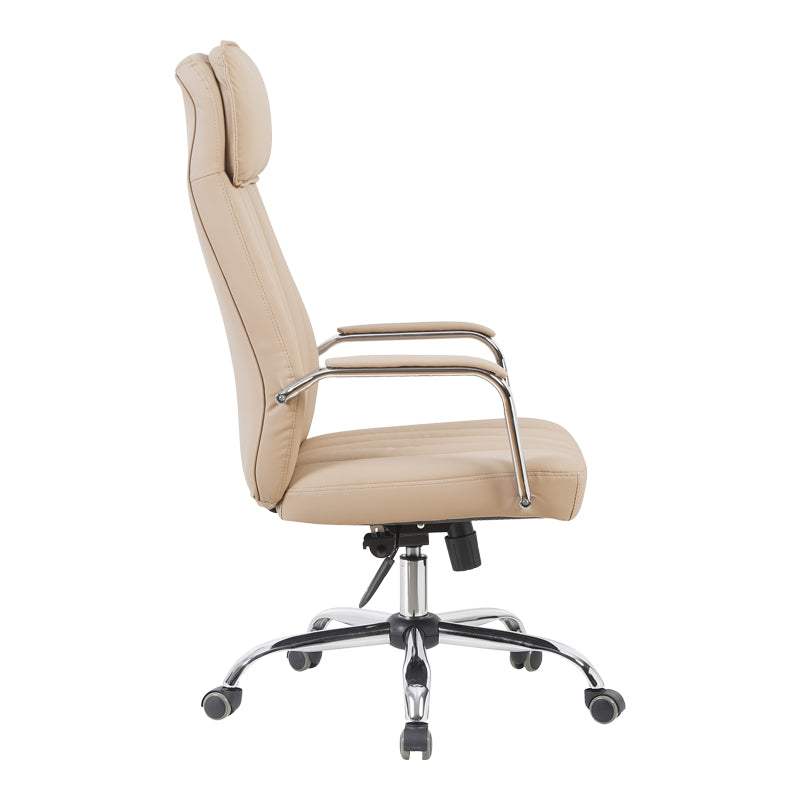 Καρέκλα γραφείου διευθυντή Morales pakoworld pu cappuccino 60x70x118-124εκ