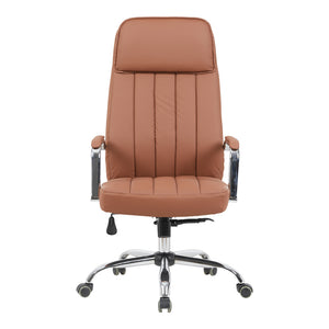 Καρέκλα γραφείου διευθυντή Morales pakoworld pu καφέ 60x70x118-124εκ