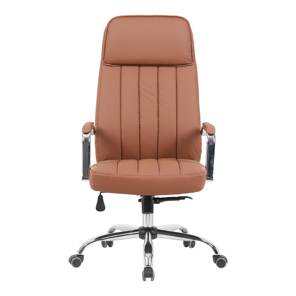 Καρέκλα γραφείου διευθυντή Morales pakoworld pu καφέ 60x70x118-124εκ