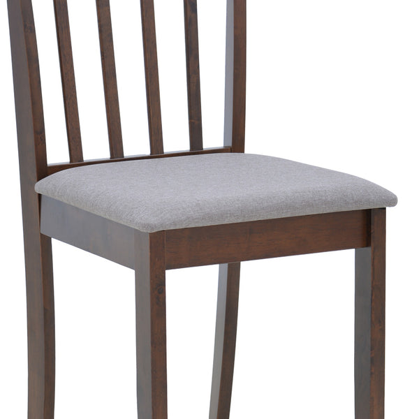 Καρέκλα Houston pakoworld rubberwood σε καρυδί απόχρωση 40x49x94εκ