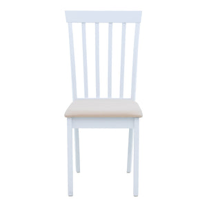 Καρέκλα Houston pakoworld rubberwood σε λευκή απόχρωση 40x49x94εκ