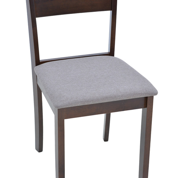 Καρέκλα Dallan pakoworld rubberwood σε καρυδί απόχρωση 40x47.5x89εκ